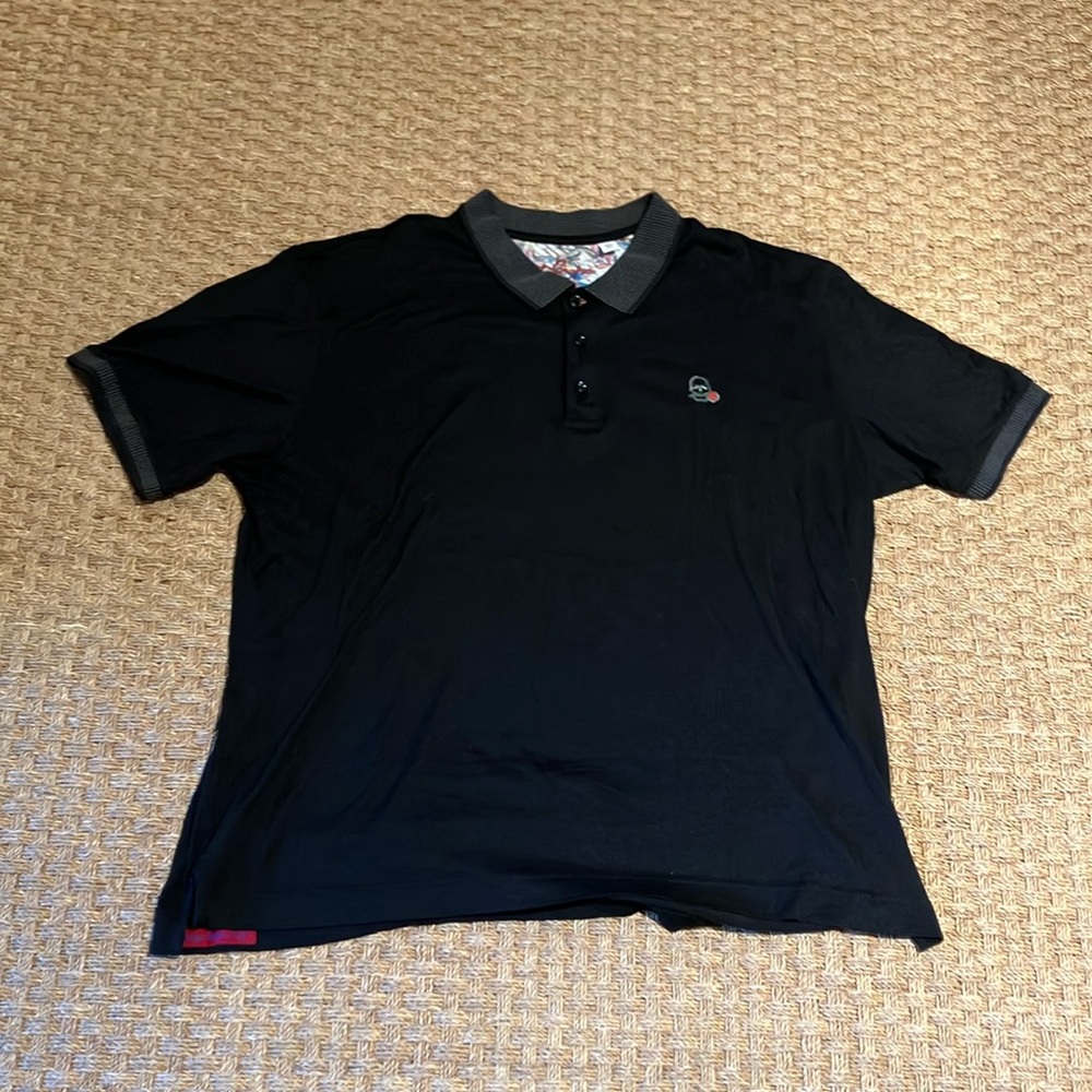 Robert Graham men’s polo shirt black size XL